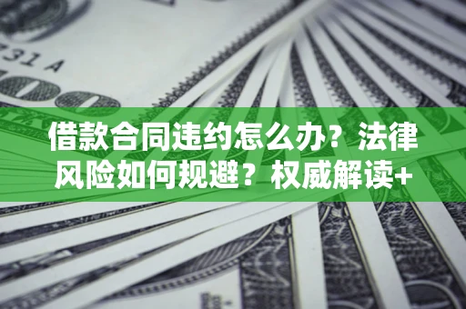 武汉借款合同违约怎么办?法律风险如何规避?权威解读+实用指南 武汉借款合同违约怎么办?法律风险如何规避?权威解读+实用指南