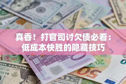 武汉真香！打官司讨欠债必看：低成本快胜的隐藏技巧