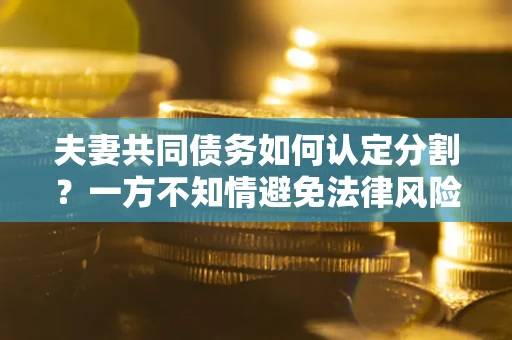 武汉夫妻共同债务如何认定分割？一方不知情避免法律风险必看！